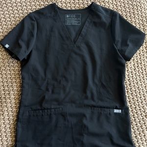 EUC Figs Casma 3 Pocket Women’s Scrub Top XS Black . FW1100